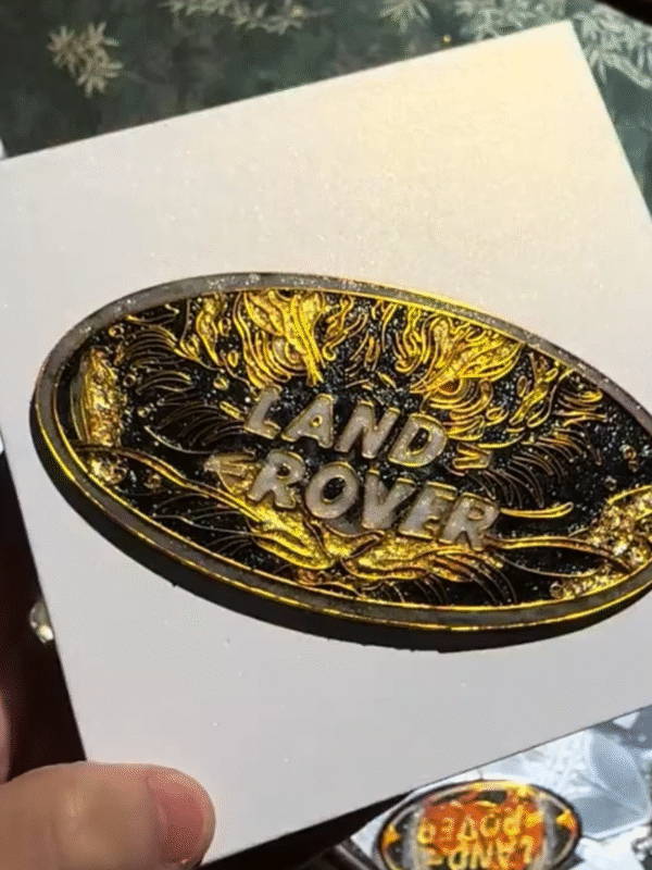 land rover black gold dragon cloisonné emblem