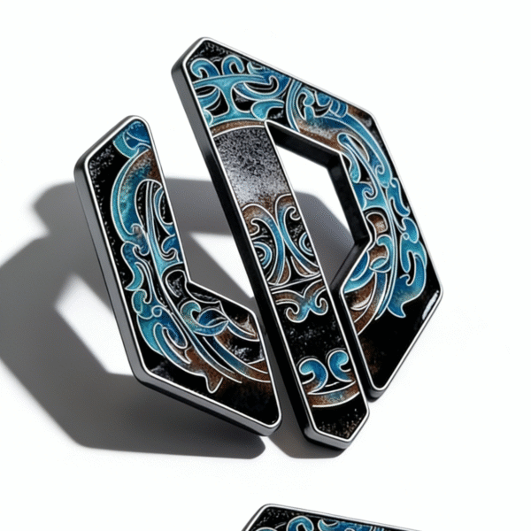 leapmotor cloisonné car emblem (traditional wave design)