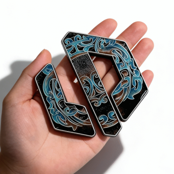 leapmotor cloisonné car emblem (traditional wave design)